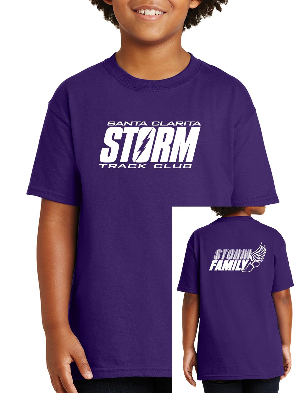 Youth Cotton T-Shirt - Purple