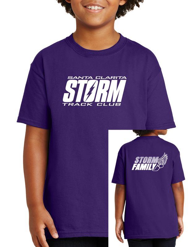 Youth Cotton T-Shirt - Purple