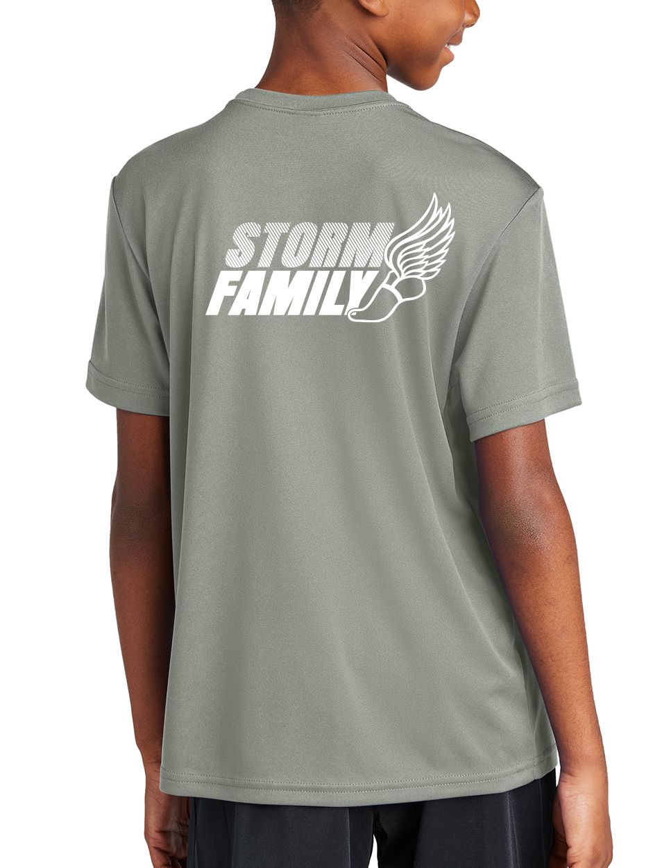 Youth Poly "Dry Fit" T-Shirt - Grey