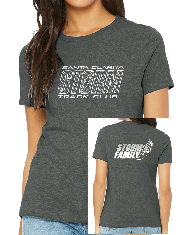 BELLA+CANVAS® Women’s Relaxed CVC Tee Deep Heather BLING