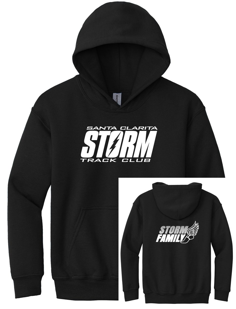 Youth Heavy Blend Hoodie - Black