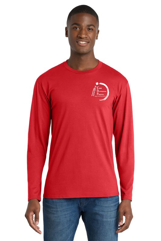 CDP STAFF Port &amp; Company® Long Sleeve Fan Favorite™ Tee Bright Red