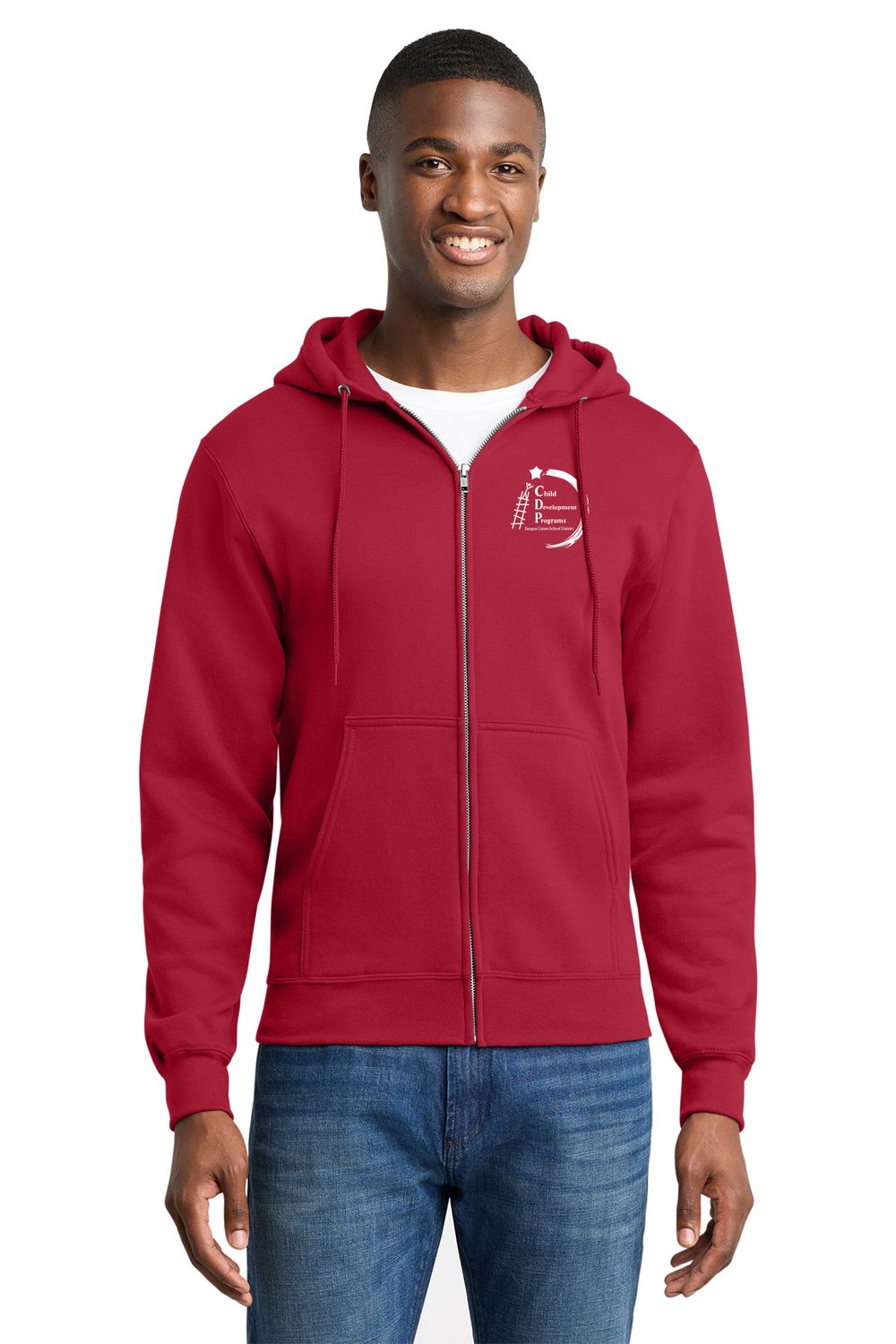 CDP STAFF Port &amp; Company® Fan Favorite™ Fleece Full-Zip Hoodie Red
