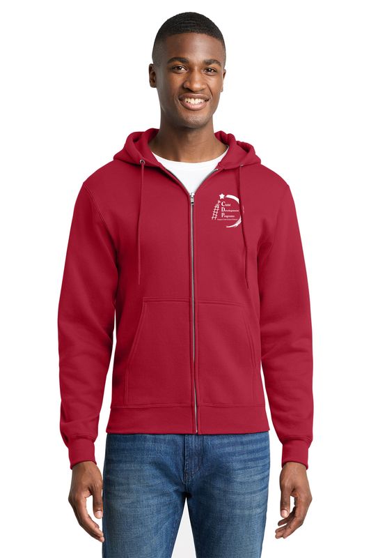 CDP STAFF Port &amp; Company® Fan Favorite™ Fleece Full-Zip Hoodie Red