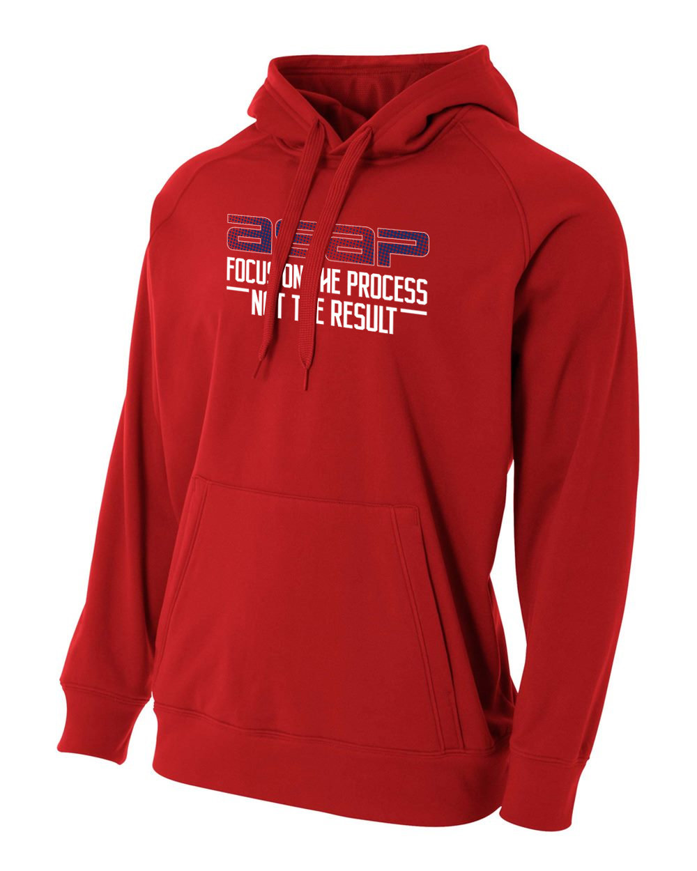 YOUTH ASAP Focus on the Process Not the Results Solid Tech Fleece Hoodie