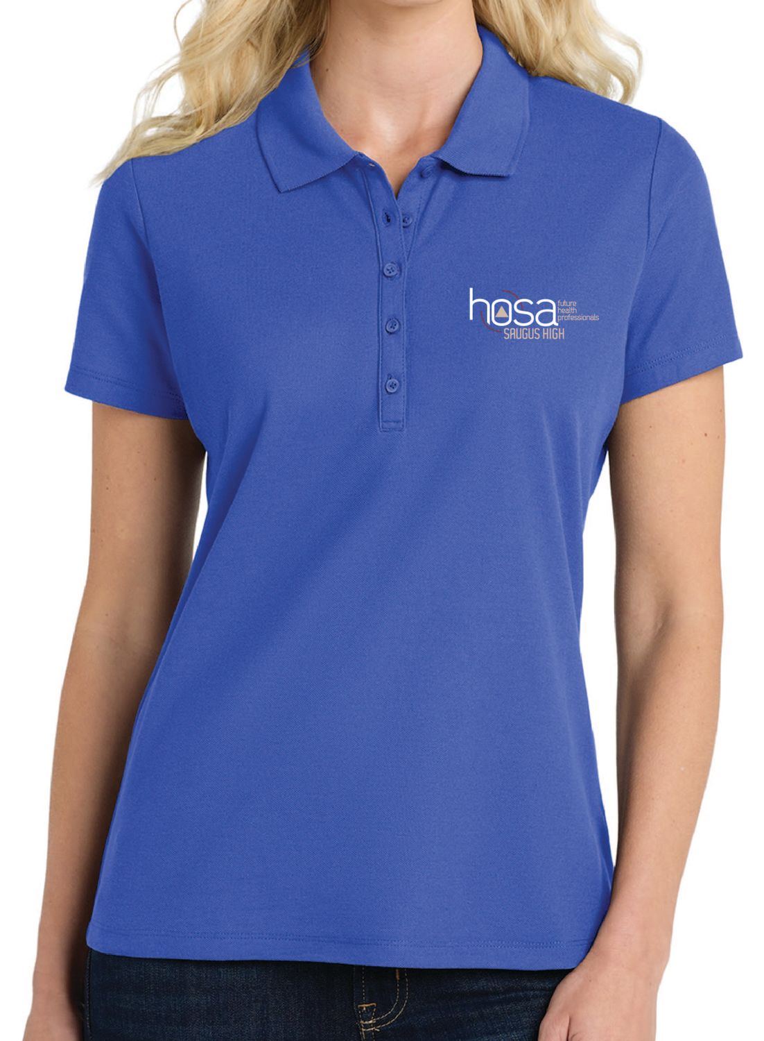 HOSA Port Authority® Women's SuperPro React™ Polo True Royal Blue