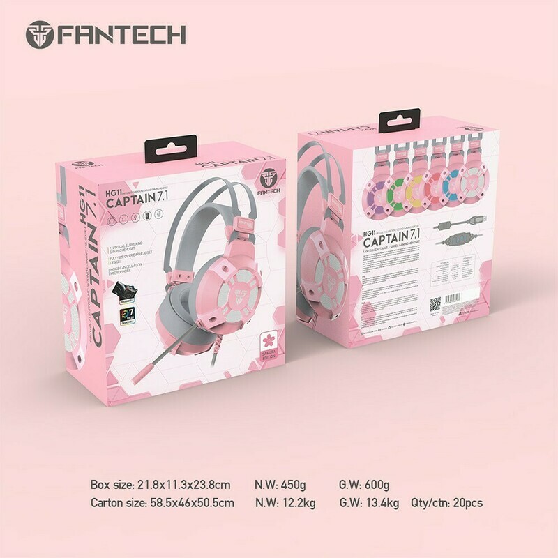 Fantech SAKURA EDITION Captain 7.1 HG11 Headset Gaming