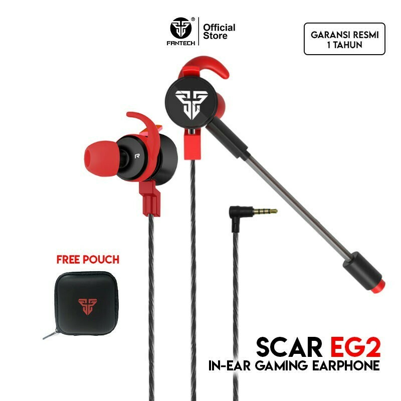 Fantech Earphone Gaming SCAR EG2 Dual Mic Free Pouch