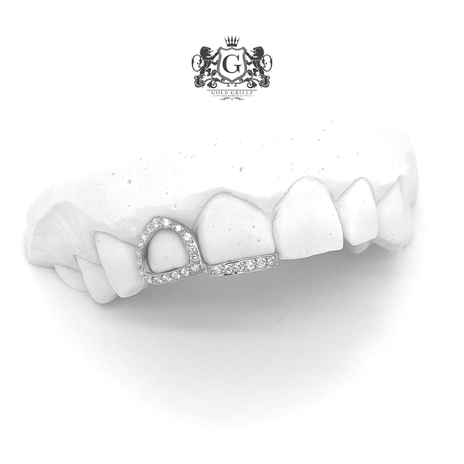 Iced out tooth Strip Single Gold Tooth Diamonds