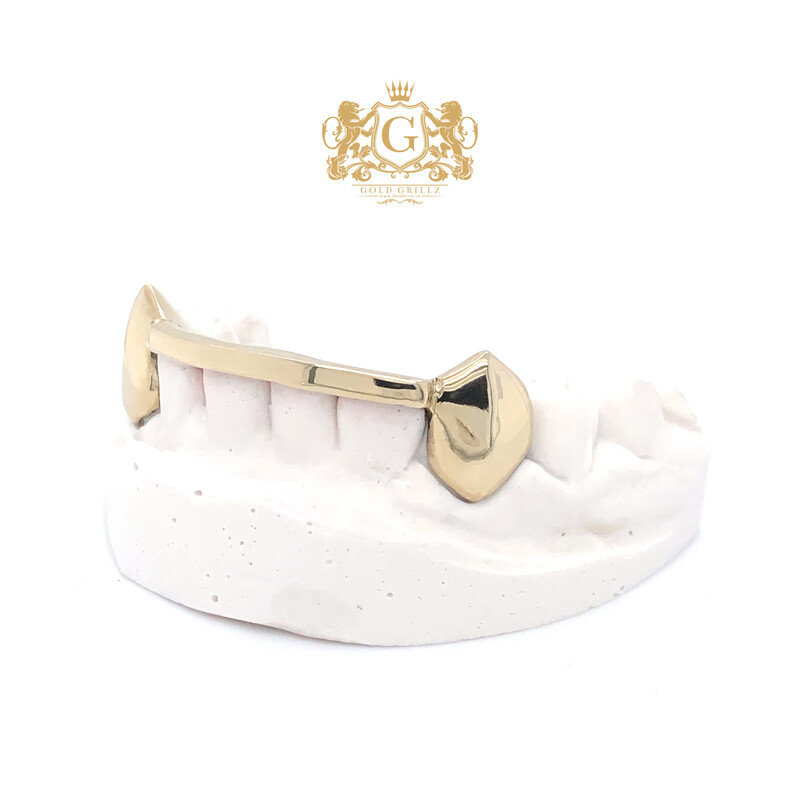 Sharp Canines &amp; Straight Bar Grillz