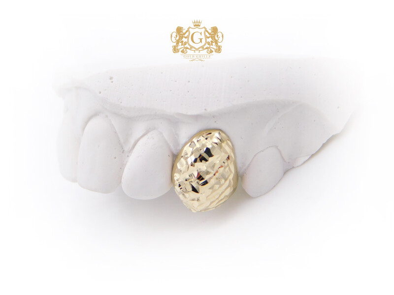 Single Diamond Cut Gold Tooth