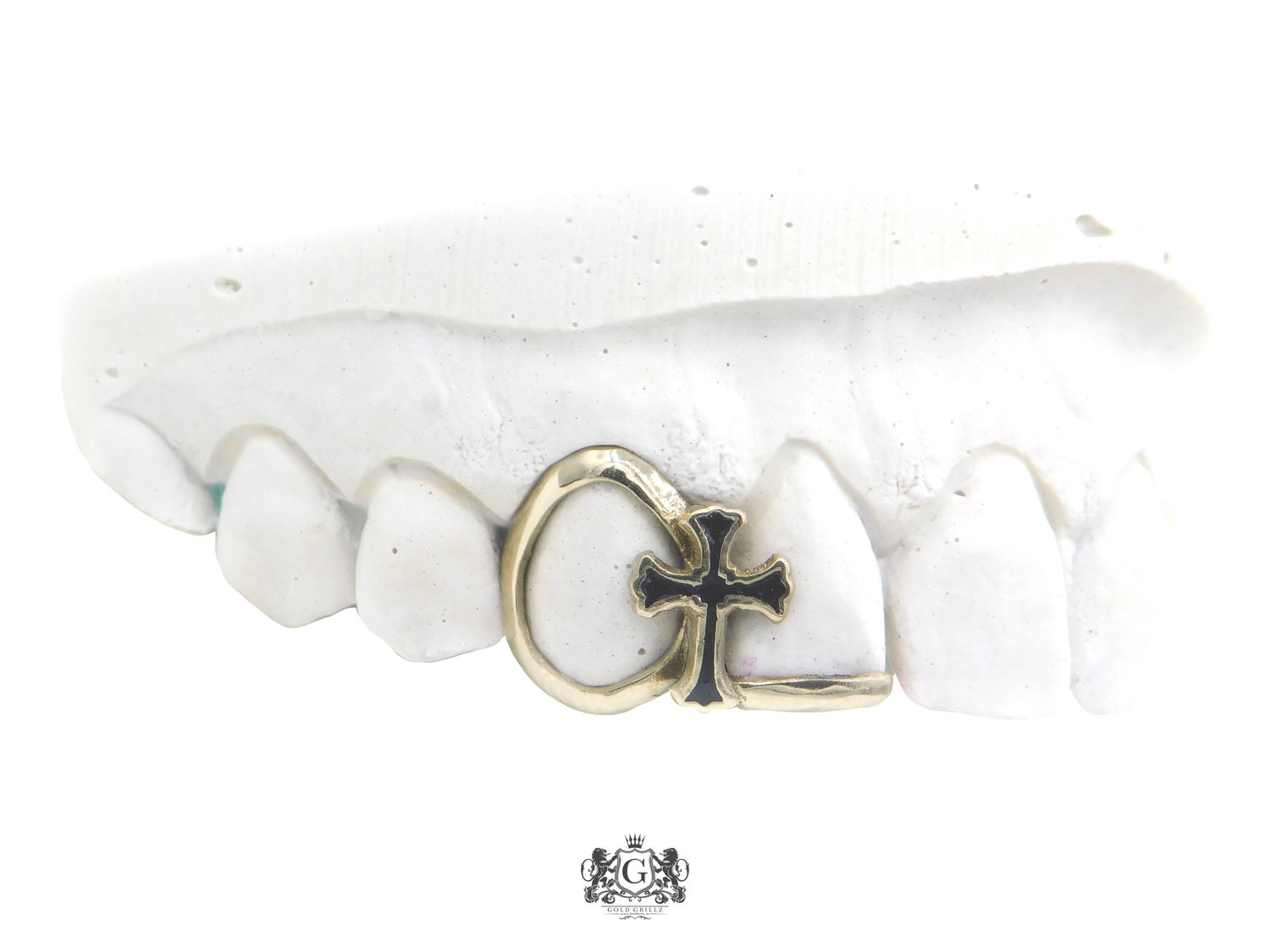Enamel Cross Gold Teeth