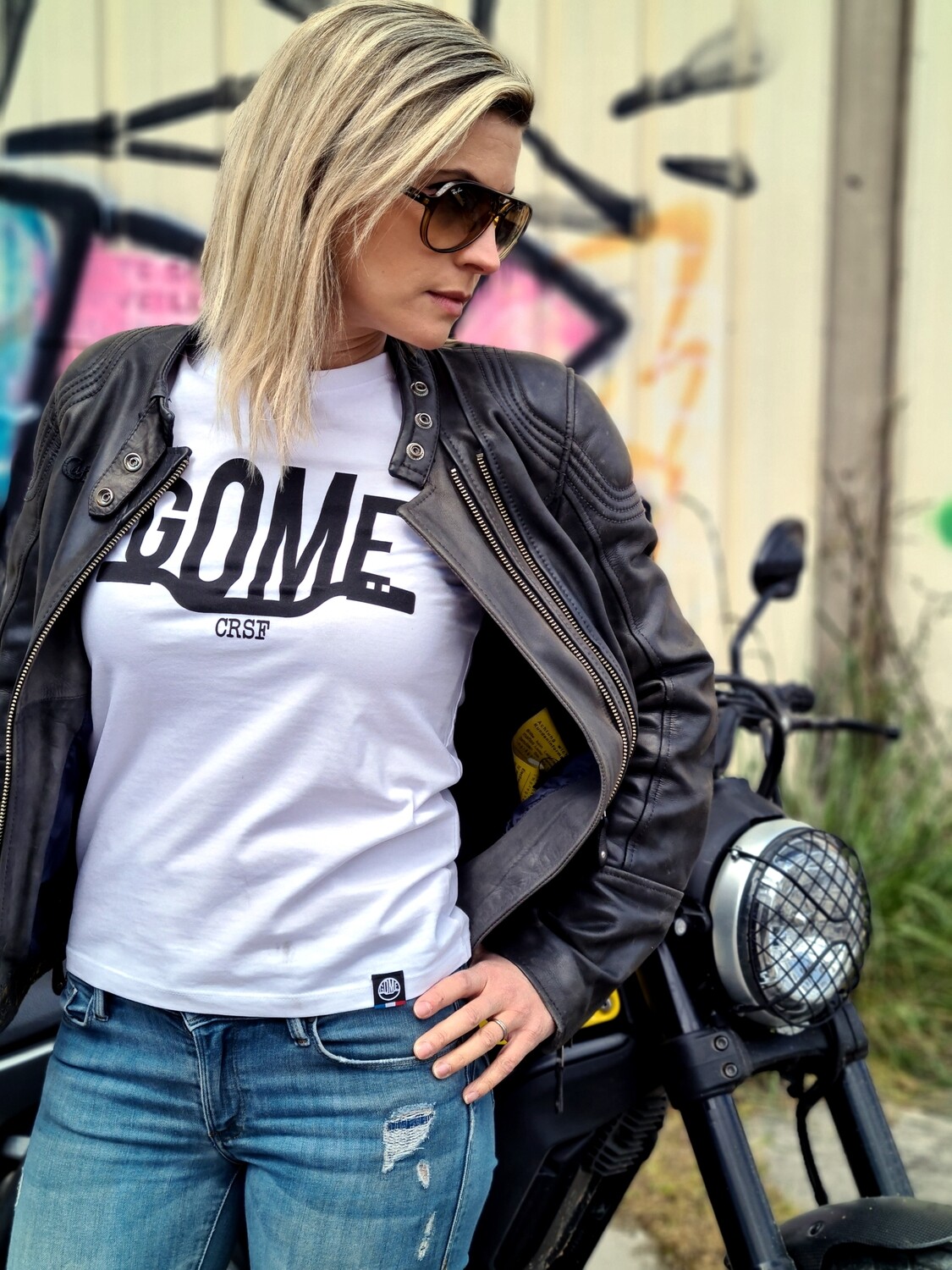 T-shirt LE VINTAGE Femme - GOME (blanc)