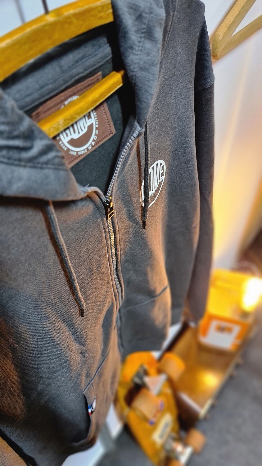 Sweat-shirt capuche zip - GOME (gris Anthracite)