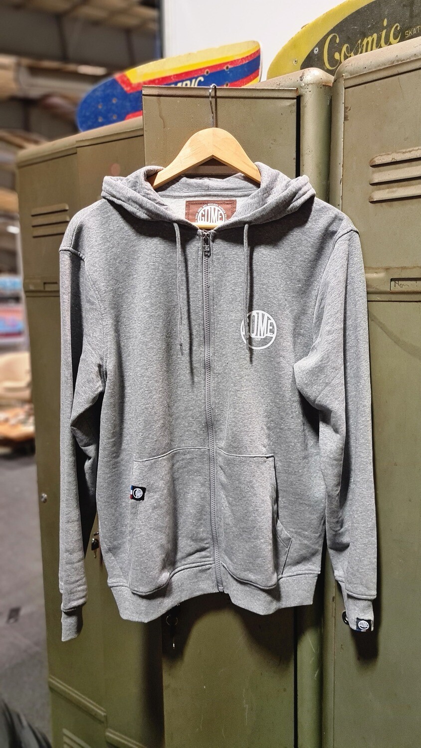 Sweat-shirt capuche zip - GOME (gris clair)