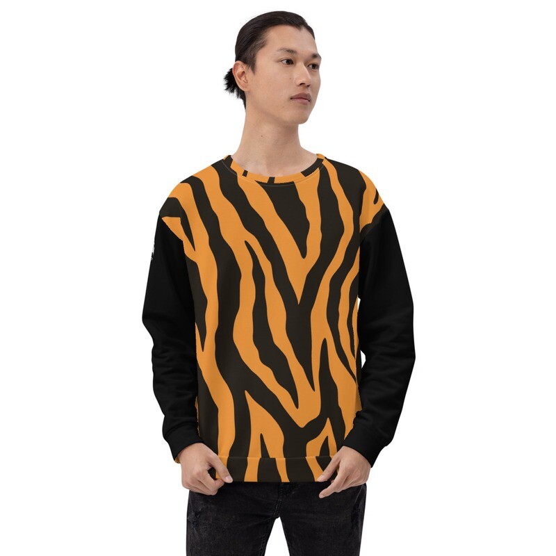 Men&#39;s Sweatshirt - Bengal Tiger with Sleeve Logo, Size: XS