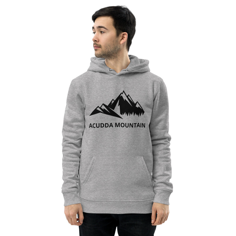 Men&#39;s essential eco hoodie - ACUDDA MOUNTAIN with Sleeve Logo
