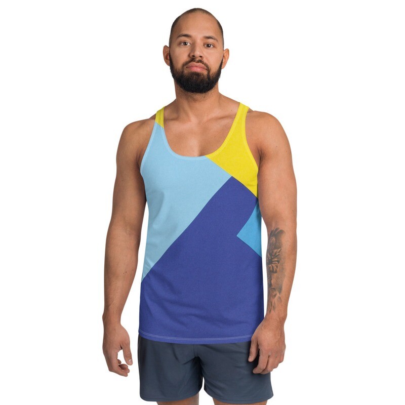 Men&#39;s Tank Top - Yellow Square