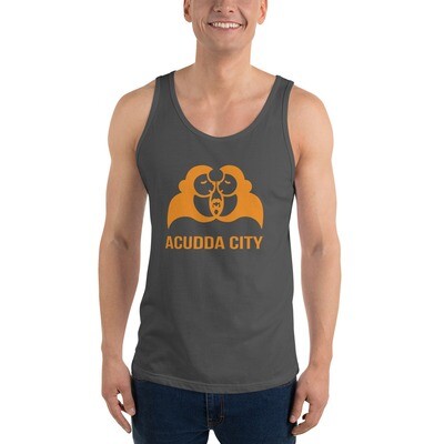 Men&#39;s Tank Top - ACUDDA CITY - SPRING ORANGE LOGO