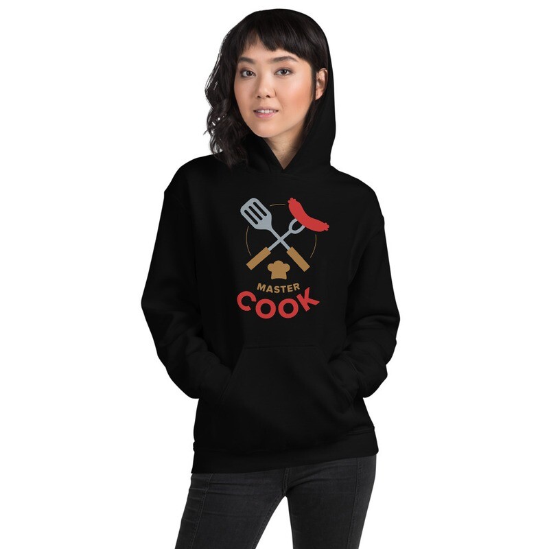 Women&#39;s Hoodie - Master Cook, Color: Black, Size: S