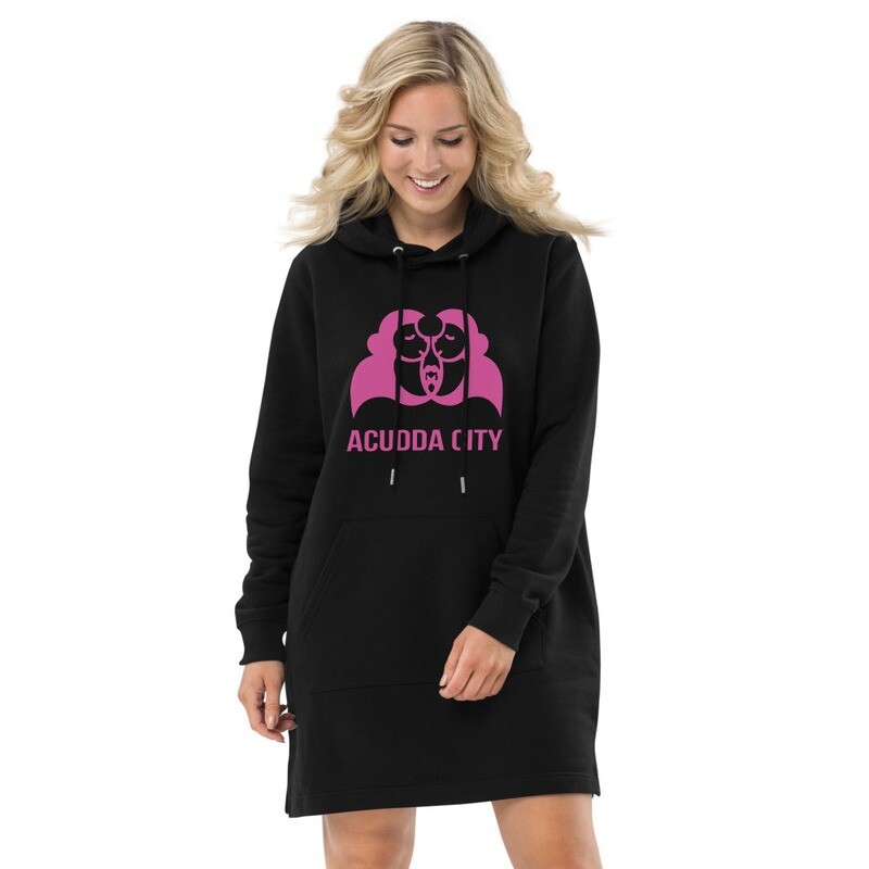 Hoodie dress - ACUDDA CITY - CANDY PINK LOGO