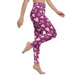 Women&#39;s Yoga Leggings - Love Hearts