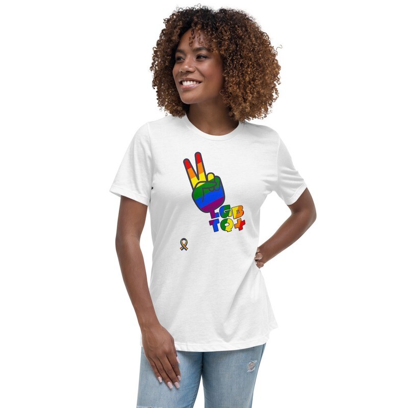 Women&#39;s Relaxed T-Shirt - Peace LGBT+