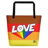 Beach Bag - Love &amp; Rainbow LGBTQ+