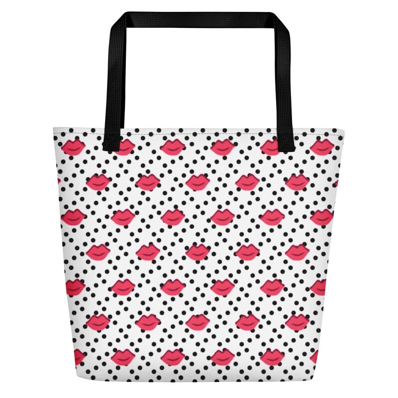 Beach Bag - Spotty Lips