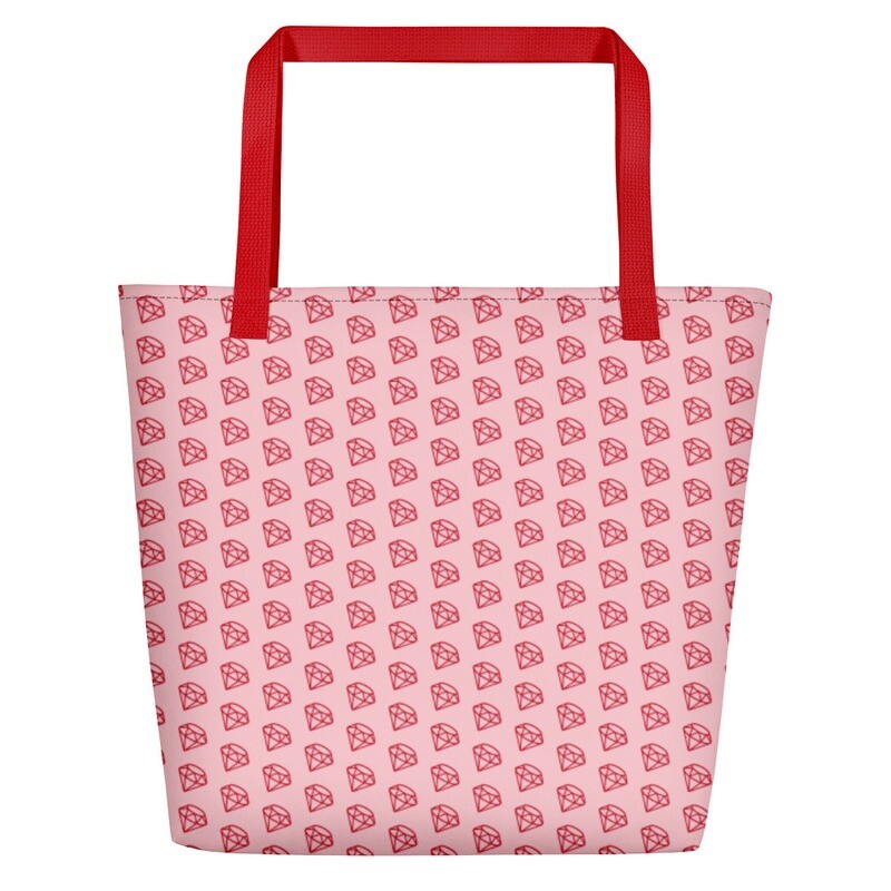 Beach Bag - Pink Diamonds