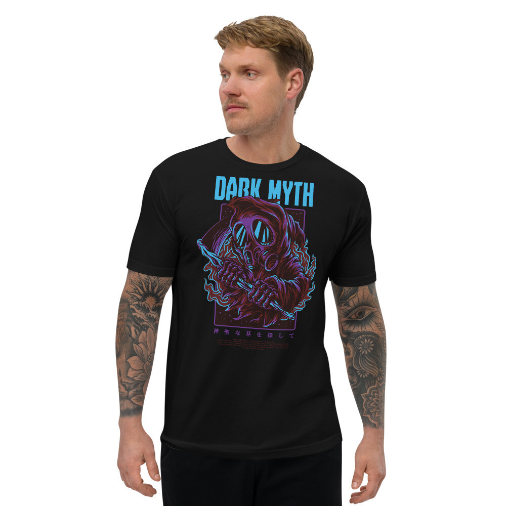 Men&#39;s Short Sleeve T-shirt - DARK MYTH, Color: Black, Size: XS