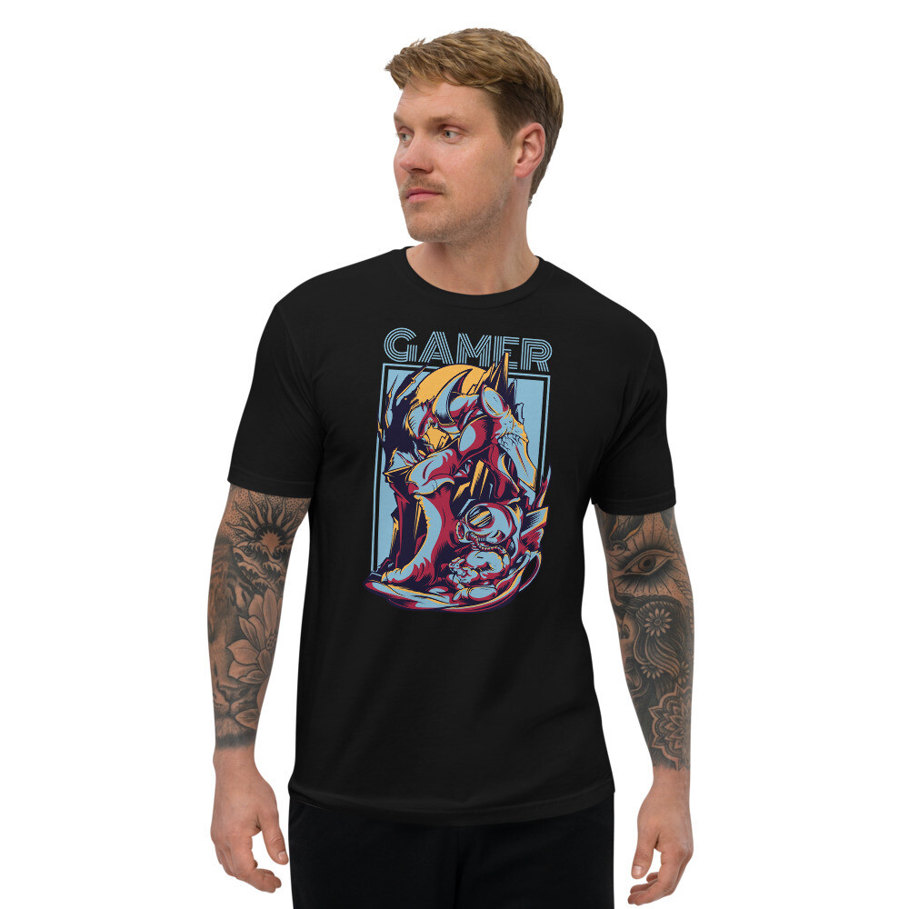 Men&#39;s Short Sleeve T-shirt - GAMER, Color: Black, Size: XS