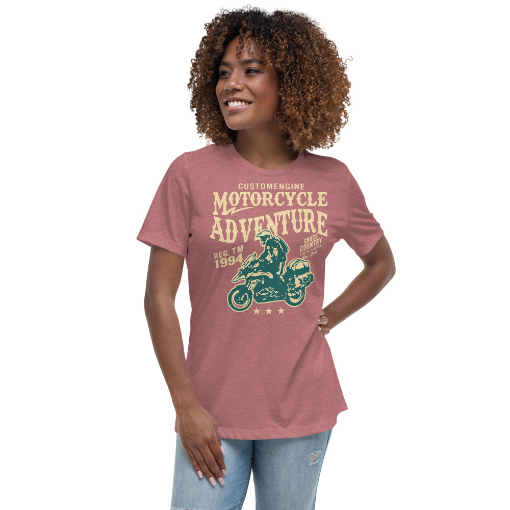 Women&#39;s Relaxed T-Shirt - Motorcycle Adventure