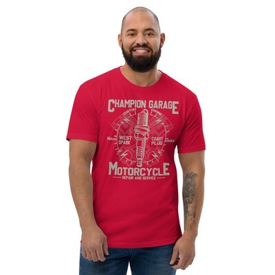 Men&#39;s Short Sleeve T-shirt - Motorcycle Champion Garage