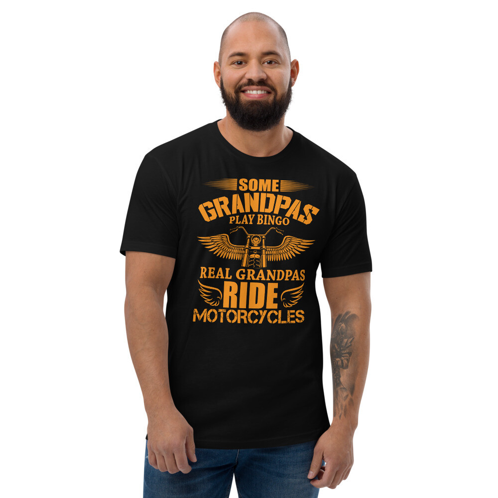 Men&#39;s Short Sleeve T-shirt - Real Grandpas Ride Motorcycles