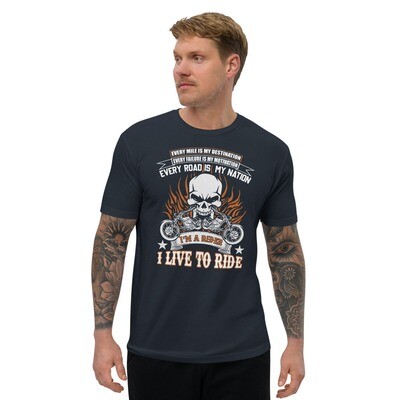Men&#39;s Short Sleeve T-shirt - I Live To Ride Nation