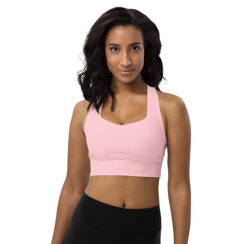 Women&#39;s Longline sports bra - Pink, Size: XS