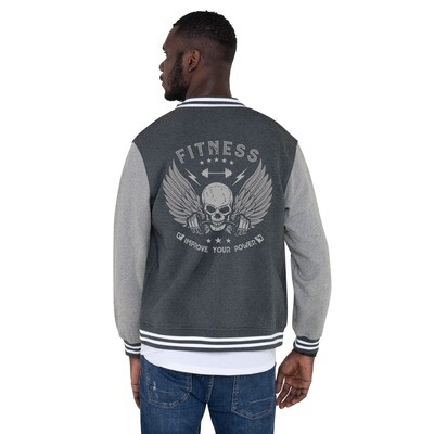 Men&#39;s Letterman Jacket - Fitness Improve Your Power