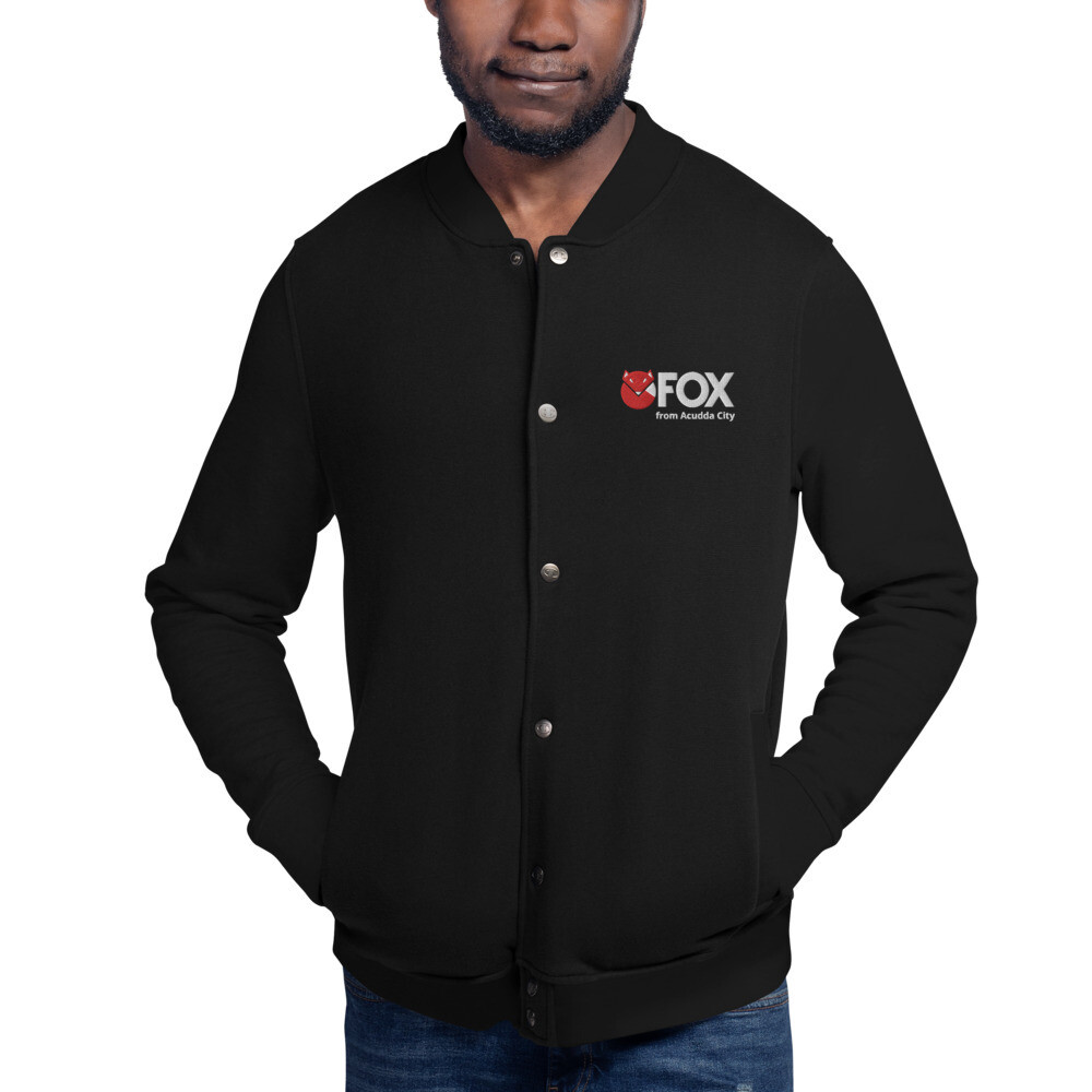 Embroidered Champion Bomber Jacket - Fox