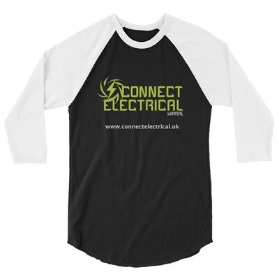 Personalised 3/4 sleeve raglan shirt - Connect electrical