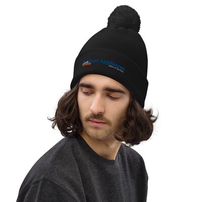 Pom pom beanie, Color: Black