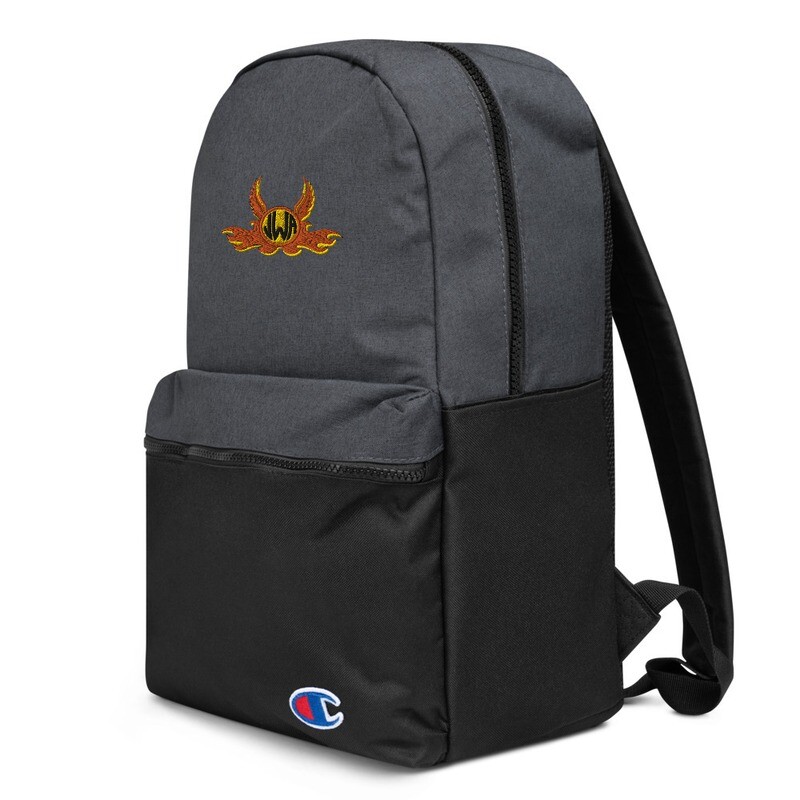 Personalised Embroidered Champion Backpack - JWA MOTORCYCLES LTD.