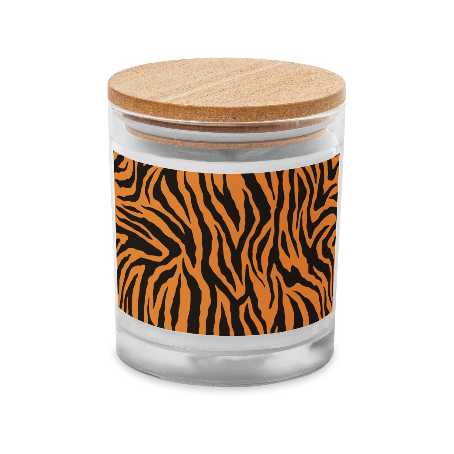 Glass jar candle - Bengal Tiger Print