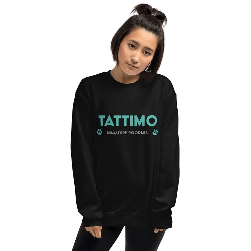 Unisex Crew Neck Sweatshirt - TATTIMO, Color: Black, Size: S