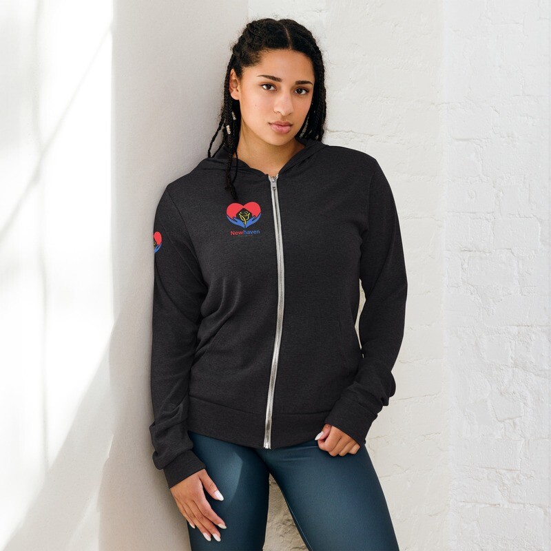 Newhaven Branded DTG Unisex zip hoodie