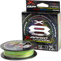 Шнур YGK X-Braid Upgrade X8 Pentagram 150м Multicolor #1.0  0.165мм 22lb 9.9кг 1шт
