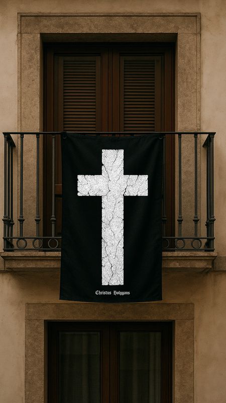BANDERA VERTICAL &quot;CRUZ&quot;