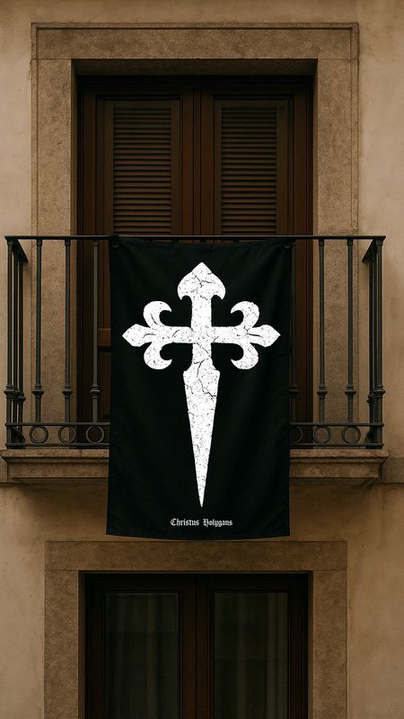 BANDERA VERTICAL &quot;CRUZ DE SANTIAGO&quot;