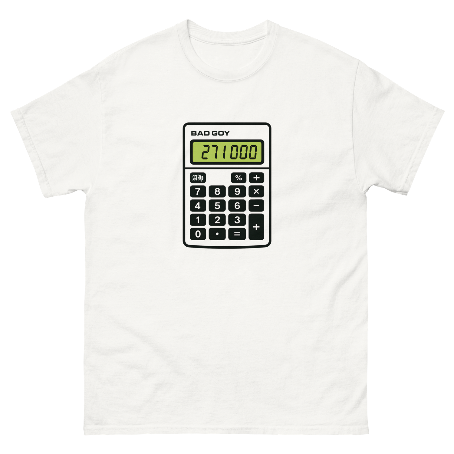 T-shirt white &quot;Calculator&quot;