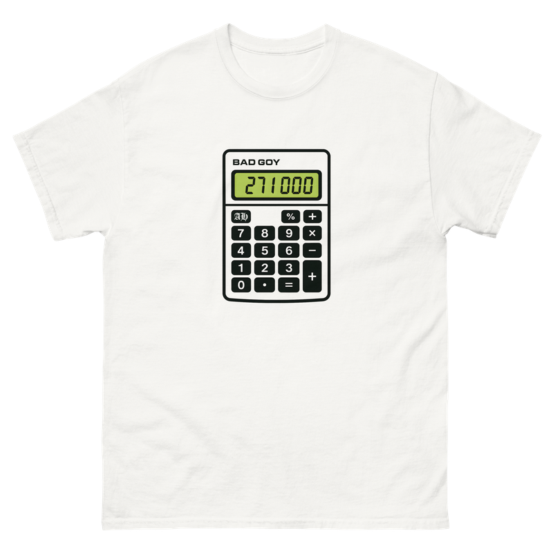 T-shirt white &quot;Calculator&quot;